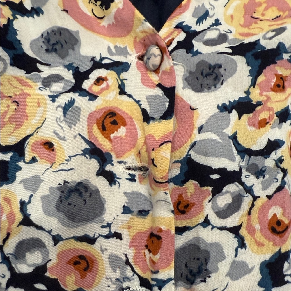 DownEast Floral Midi Dress with Navy Accents - Picture 8 of 9